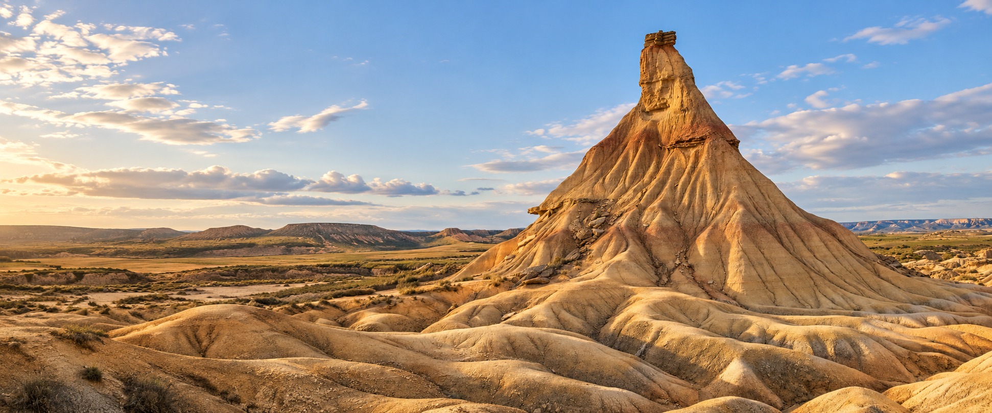 Castildetierra, de cabezo van de Bardena Blanca, in de Bardenas Reales